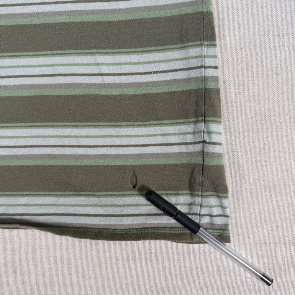 Hang Ten Mens Small T-Shirt Olive Green Sage White Cotton Retro Surfer ~ 2011 - Picture 9 of 9